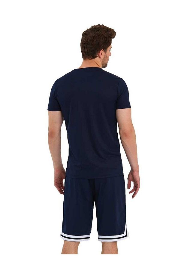 Erkek Polyester Beyaz Şeritli Basketbol Şort - 2