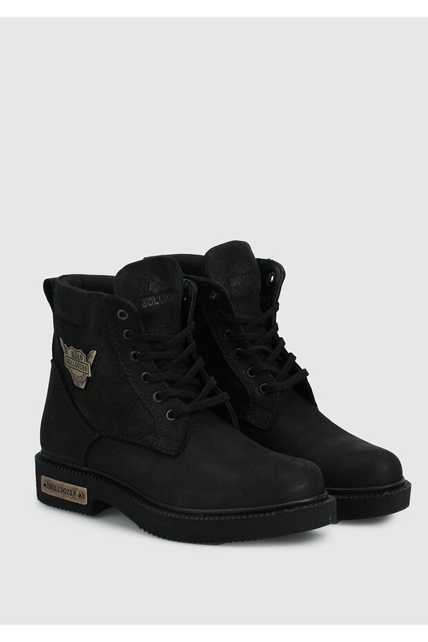 Siyah Deri Kadın Bot - 2