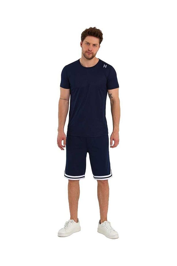 Erkek Polyester Beyaz Şeritli Basketbol Şort - 5