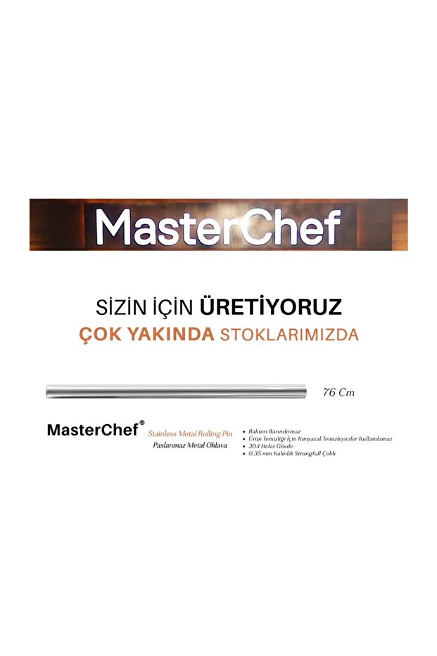 76 Cm Metal Oklava - 5