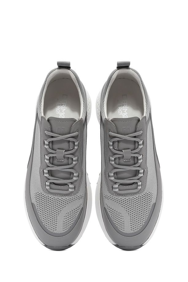 Erkek Gri Bağcıklı Kalın Tabanlı Sneaker 25SFD692614 - 7
