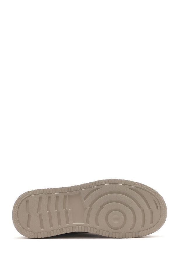 Erkek Bej Bağcıklı Kalın Tabanlı Sneaker 25SFD69366F - 4