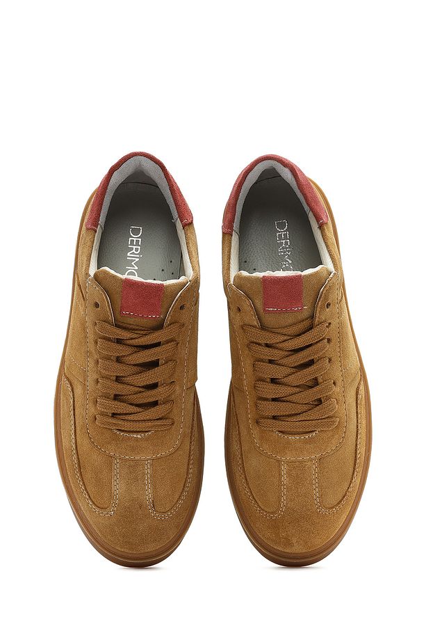 Kadın Taba Bağcıklı Süet Deri Sneaker 25SFD370910 - 7