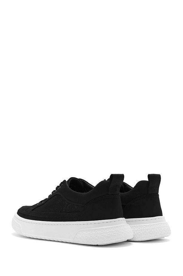 Erkek Siyah Bağcıklı Kalın Tabanlı Sneaker 25SFD693314 - 5