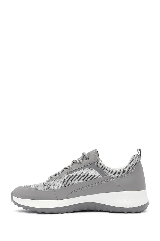 Erkek Gri Bağcıklı Kalın Tabanlı Sneaker 25SFD692614 - 2