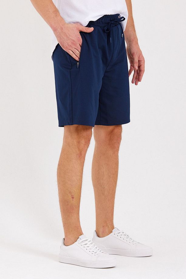 Erkek Reflektör Logo Regular Fit Cepli Spor Şort - 5