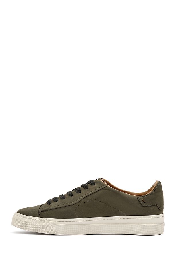 Erkek Haki Bağcıklı Nubuk Deri Sneaker 25sfd6105v3 - 2