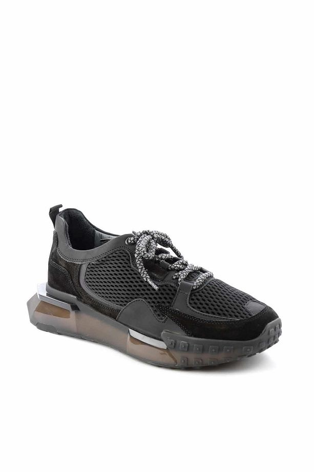 Siyah Hakiki Deri Erkek Sneaker E01604522903 - 3