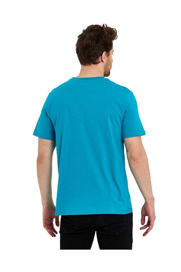 Erkek Basic Baskısız Logolu Kısa Kol Tişört - 4