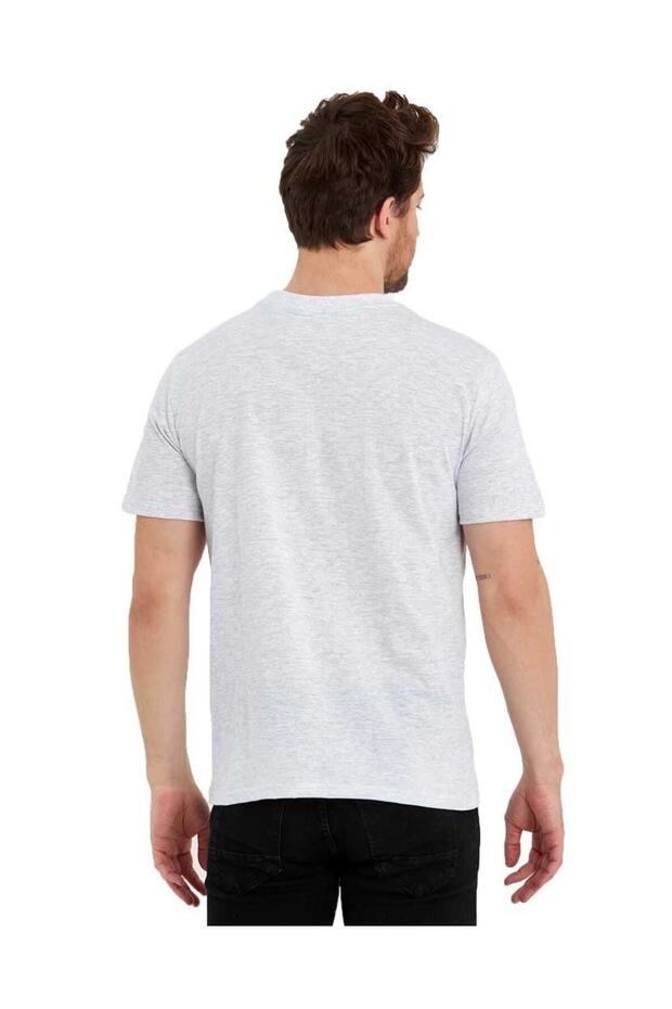Erkek Basic Baskısız Logolu Kısa Kol Tişört - 4