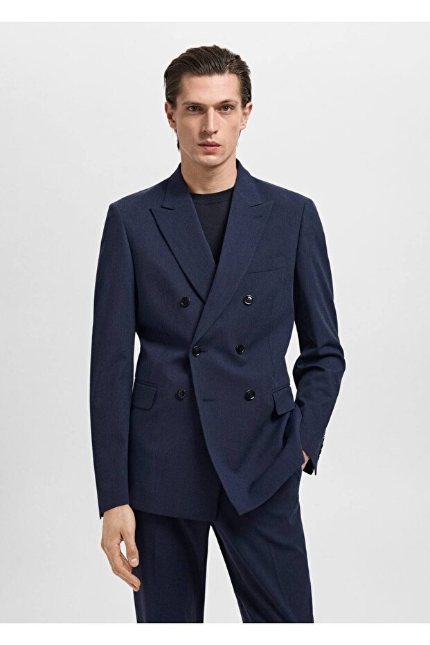 Slim fit Monaco kruvaze blazer ceket - 1