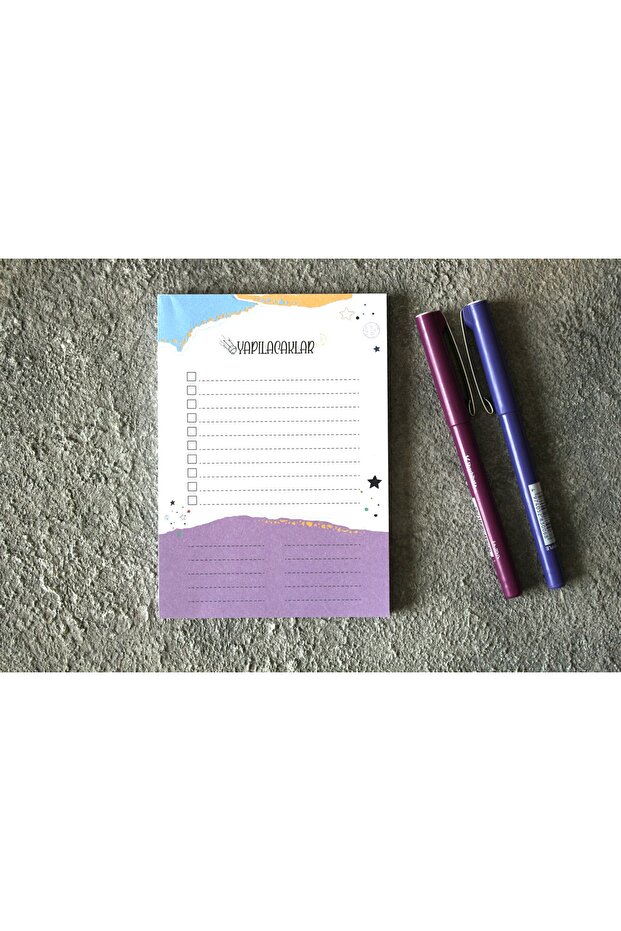 Uzay Not Defteri Mavi 60 Sayfa Üstten Yırtmalı Cep Boyu Pratik - 4