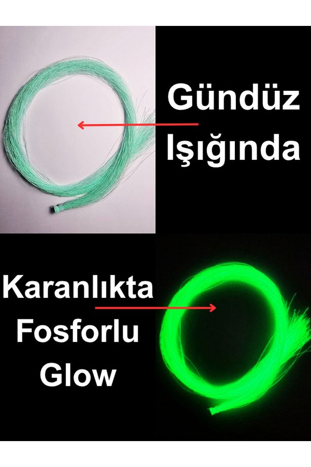Su Yeşili Fosforlu Karanlıkta Parlayan Glow / Luminous Ultraviyole (UV) Neon Poşet Çapari Simi - 1