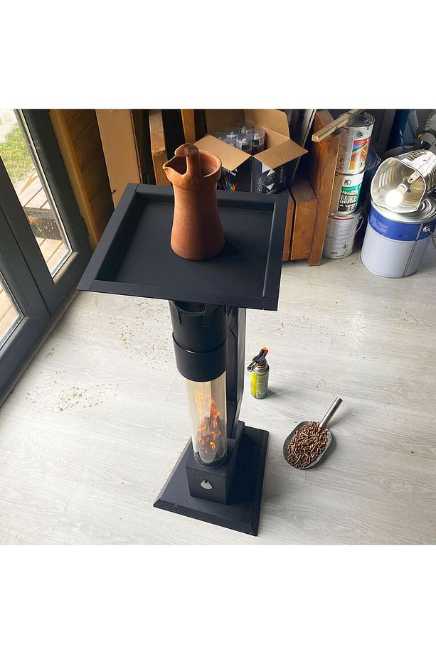 Füze Soba Şapka Ve Tepsi Aparatlı, Pişirme Için Kullanılan Pelet Sobası - 5