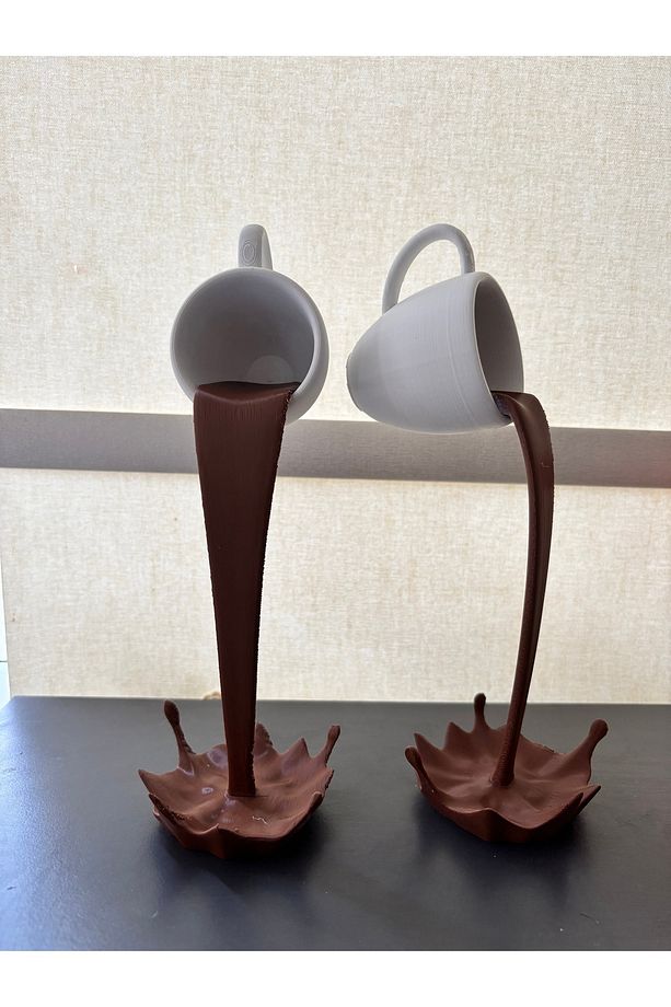 3d Dekoratif Dökulen Kahve Figürü- Biblo 1 Adet - 2