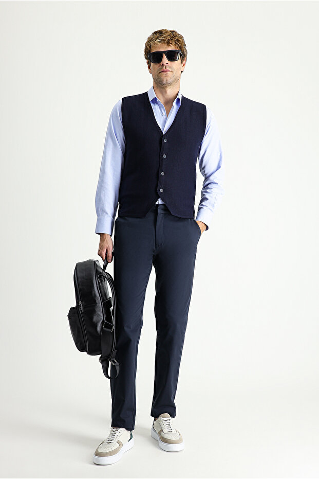 Pamuklu Triko Yelek - 3