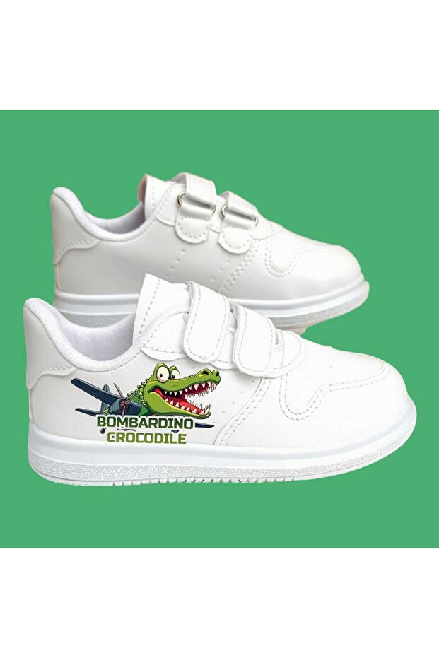 Bombardino Crocodile Print Boys Sneakers Girls Sneakers