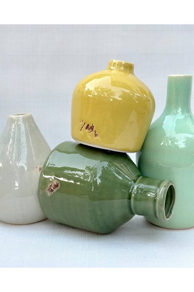 4' Lü Set Terra Cotta Vazolar - 6