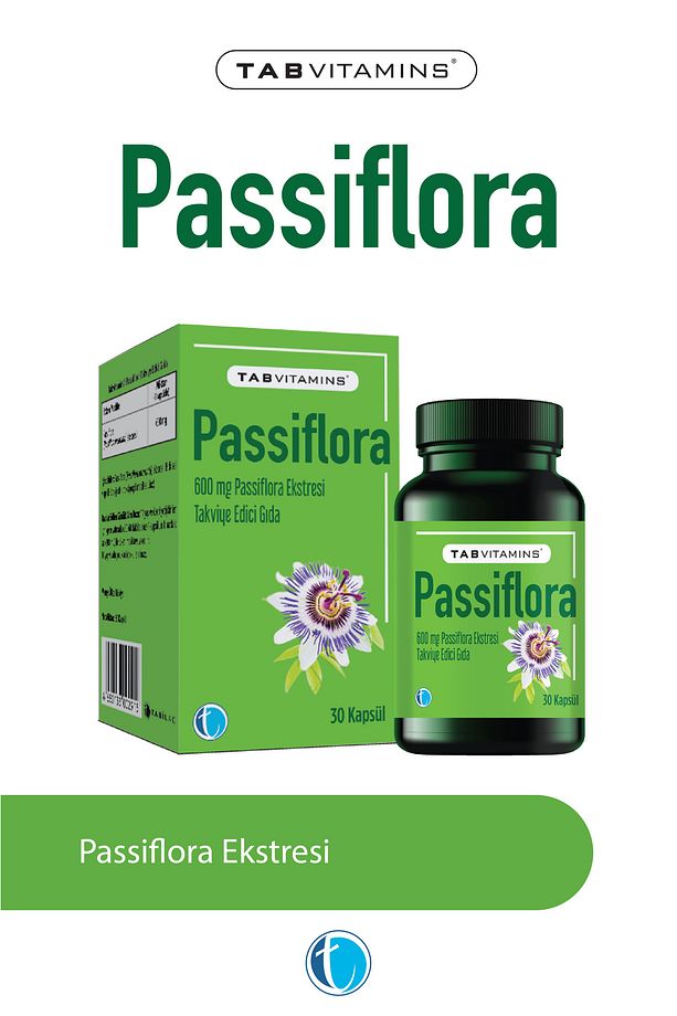 Passiflora 30 Bitkisel Kapsül Pasiflora 600 mg - 1