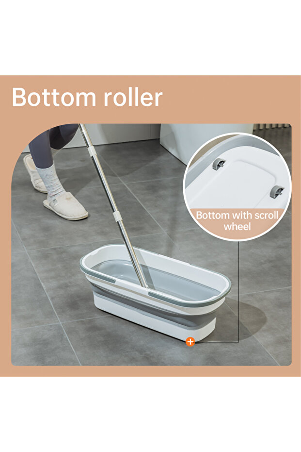 دلو التنظيف، تصميم قابل للطي وأسطوانة لسهولة الاستخدام. - 6