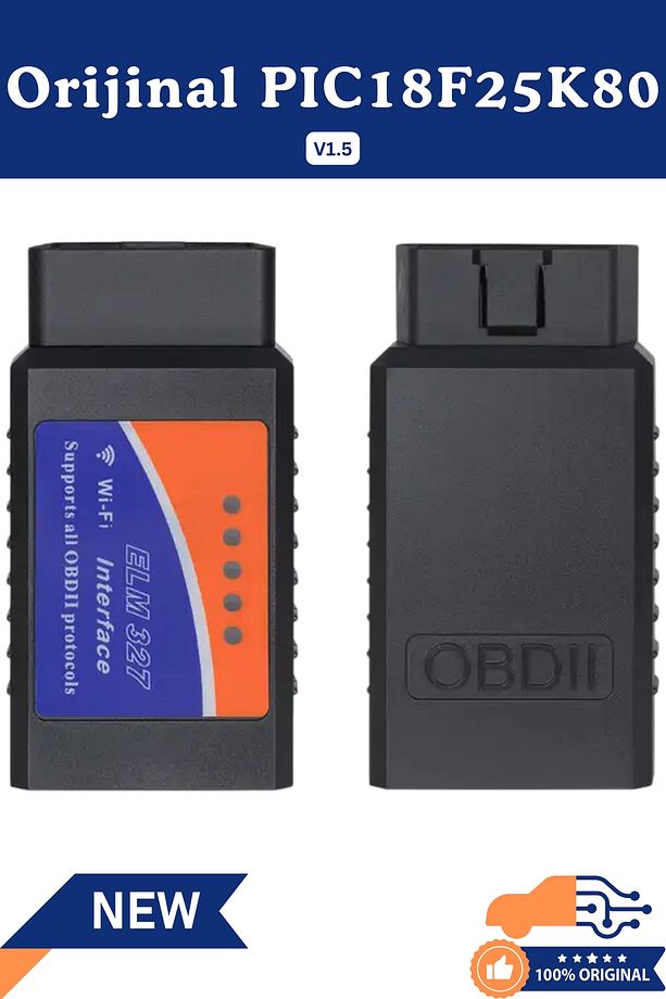 Obd2 Wi-fi Elm327 Araç Arıza Tespit Cihazı V1.5 – Orijinal Pıc18f25k80 Çipli - 1