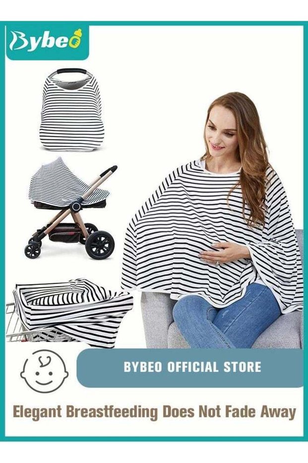 Baby Nursing Cover for Breastfeeding - 360 Degree Privacy, 8-in-1 Uses Soft & Breathable Covers Baby