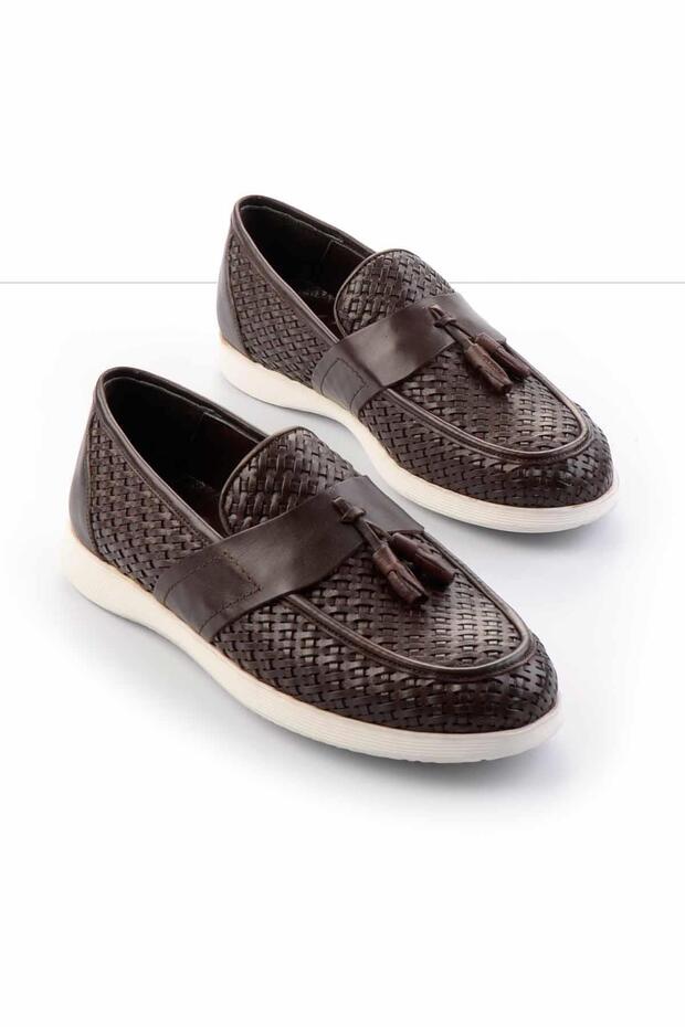 Kahve Leather Erkek Loafer Ayakkabı E01798105216 - 1
