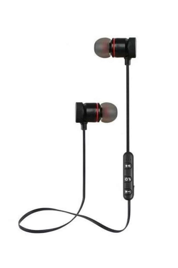 Sports Mıknatıslı Siyah Bluetooth Kulaklık Kablolu Uzun Pil Ömrü - 5
