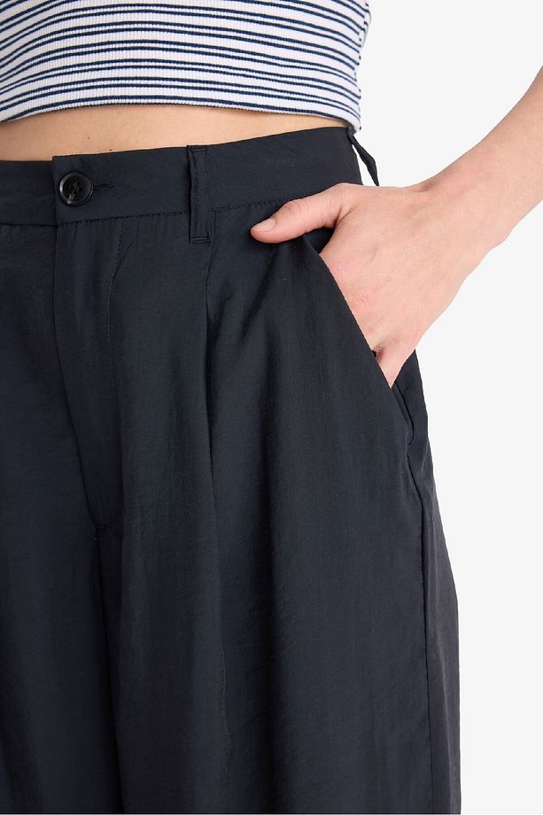 Carrot Fit Çift Cepli Yüksek Bel Geniş Paça Modal Pantolon E6331AX25SP - 5
