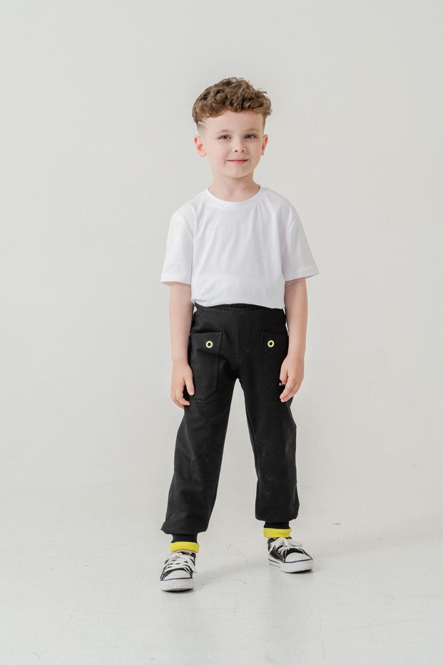 New York City Skaters Printed Pockets Boys Tracksuit Bottoms with Bird Eyes