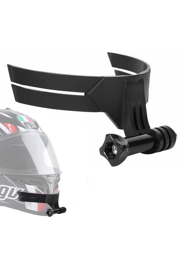 GoPro Aksiyon Kamera ile Uyumlu Kask Çene Bağlantı Aparatı - 7