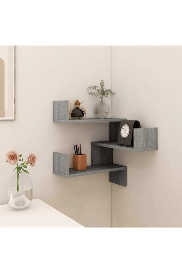 Wall Corner Shelf Grey Sonoma 40x40x50 cm Engineered Wood