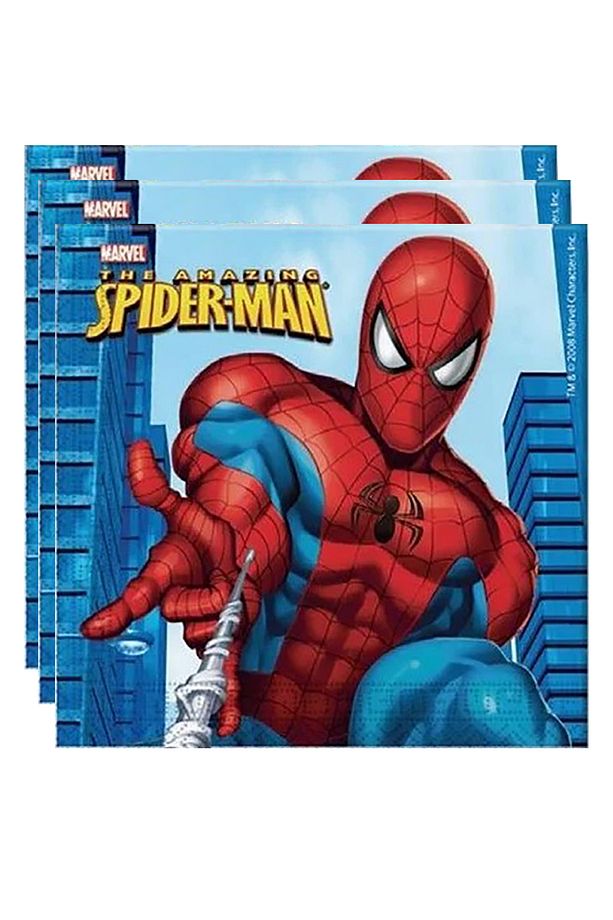 16'li Spiderman Örümcek Adam Baskılı Kağıt Peçete - 2