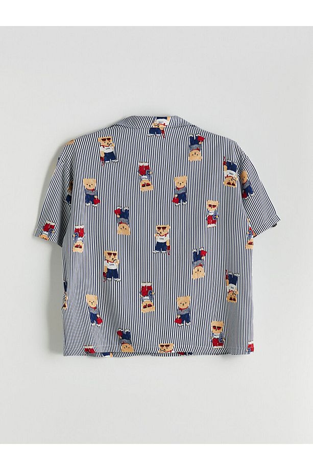 Ayı Teddy Baskılı Kadın Şortlu Pijama Takımı - 7