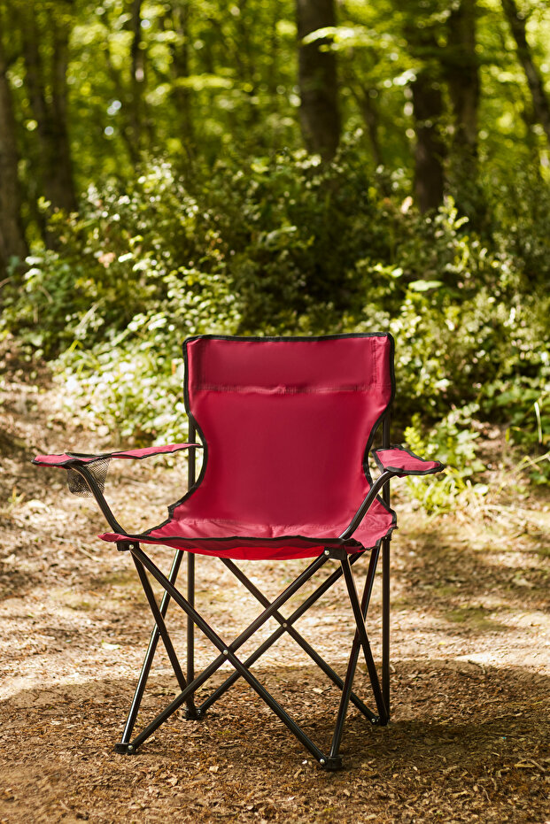 Container Kamp Sandalyesi Kırmızı - 1