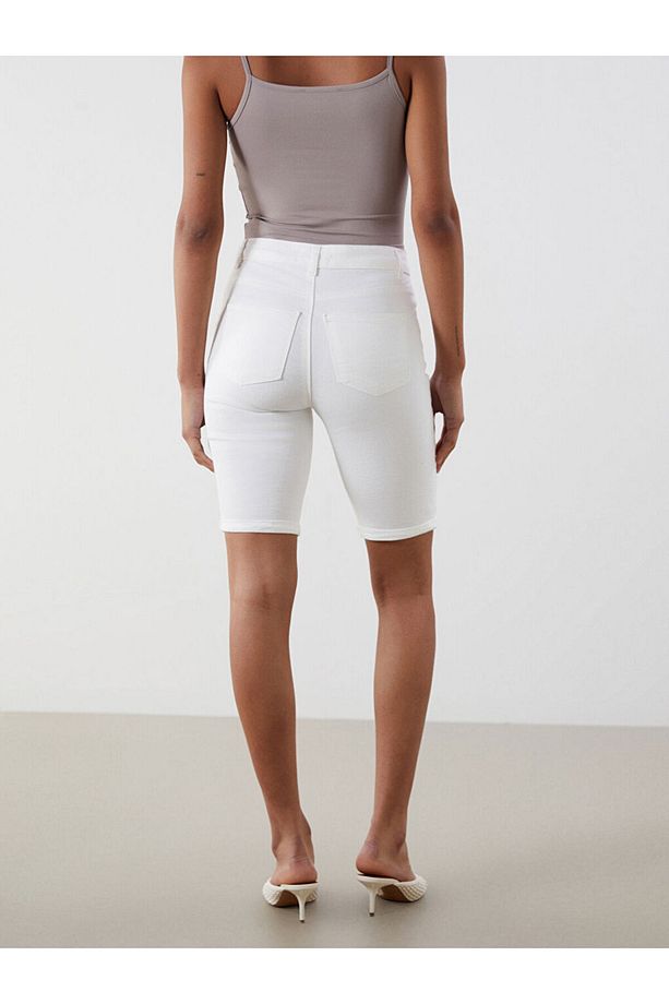 Yeni Sezon Bermuda Fit Kadin Jean Sort - S5DN11Z8 - 4