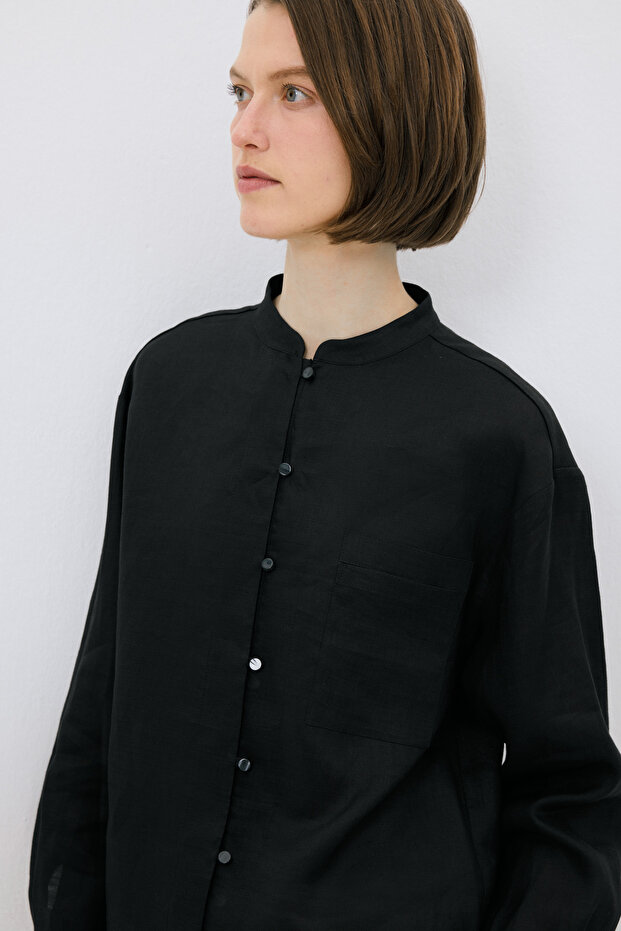 Cepli Keten Gömlek - 2