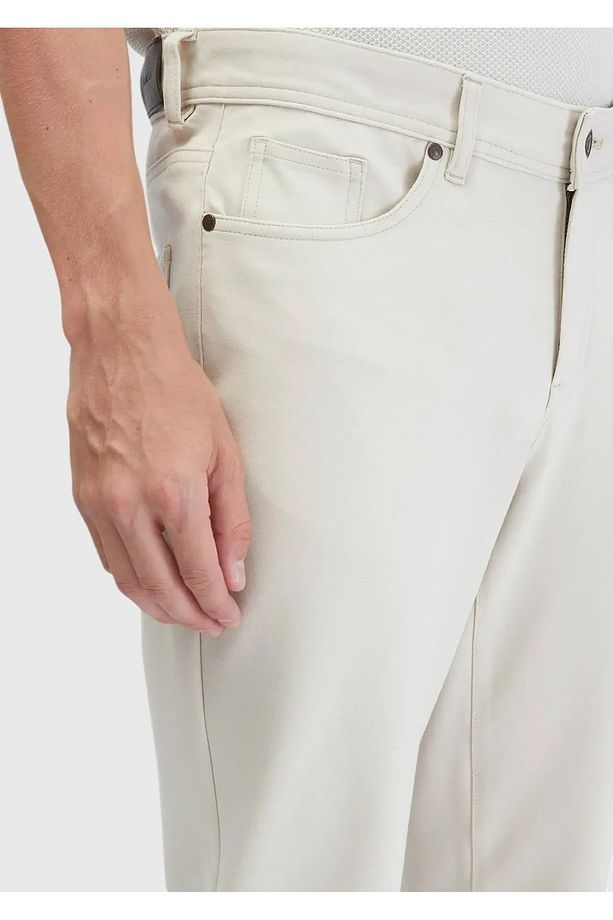 Kum Düz Örme Casual Pantolon - 3