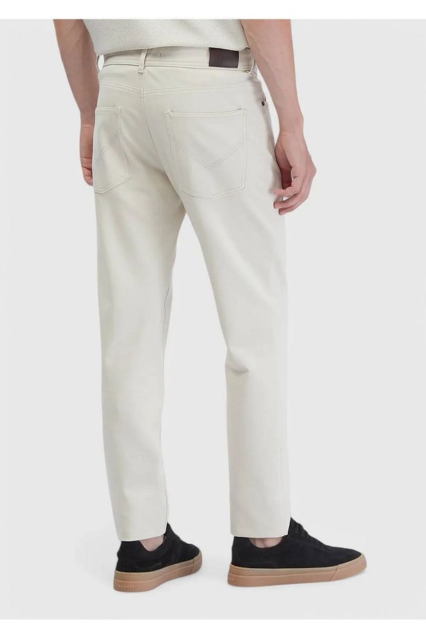 Kum Düz Örme Casual Pantolon - 4