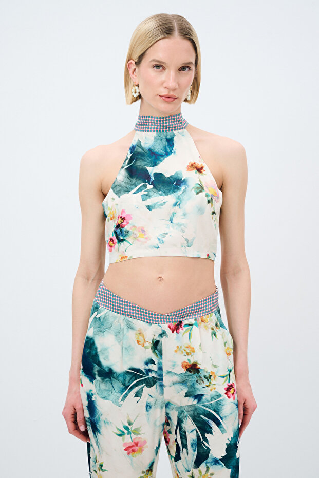 Halter Yaka Bluz - 1