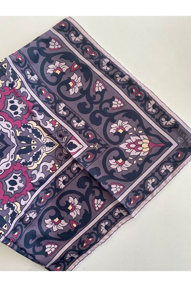 وشاح قطني رقيق بنمط مطلي بالجليز - 1