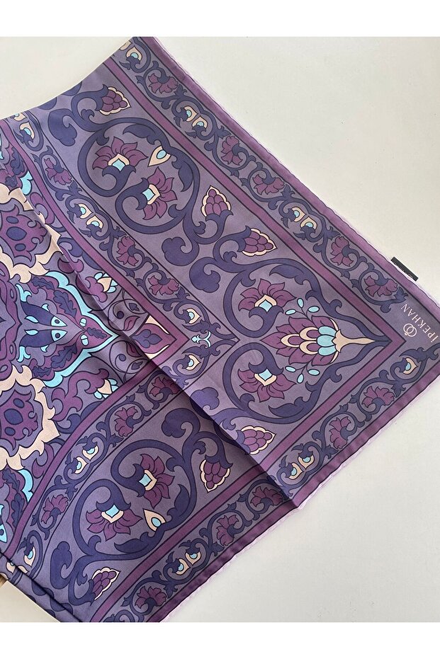 وشاح قطني رقيق بنمط مطلي بالجليز - 1