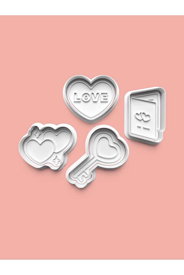 Love Cookie Mold and Sugar Dough Mold Set of 4 0530-Set