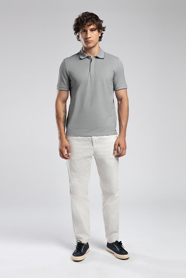 Rasco Men's Polo Neck T-Shirt Gray
