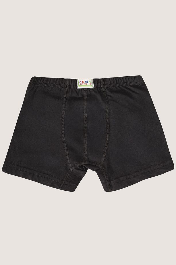 Erkek Çocuk Pamuklu Yumuşak Ve Esnek Likralı Boxer 3'lü Paket Siyah - 2