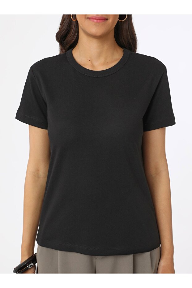 Велосипедна яка Basic дамска тениска - Черна - - 5