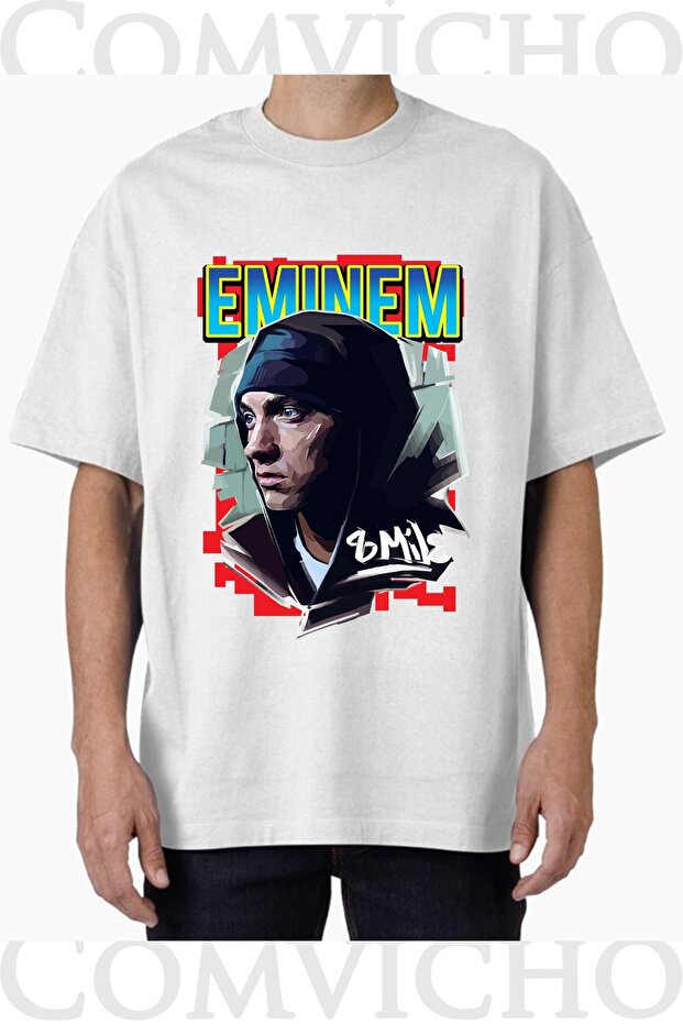 Unisex Eminem V6 Design Printed Oversize T-Shirt