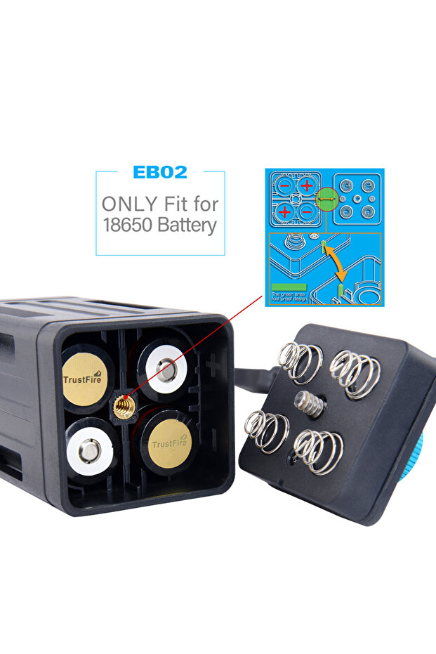 EB02 TrustFire EB02 18650 Battery Packs DC 8.4V Power Banks Case USB Charging Mobile Phone Waterproo