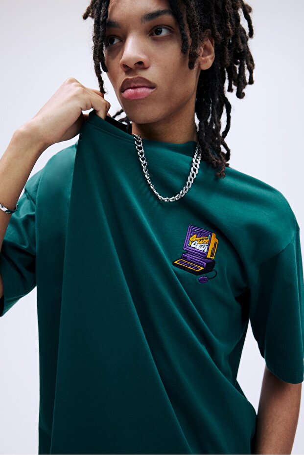 STWD işlemeli t-shirt - 1