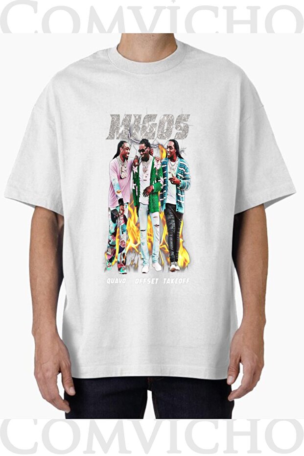 Unisex Migos V2 Design Printed Oversize T-Shirt